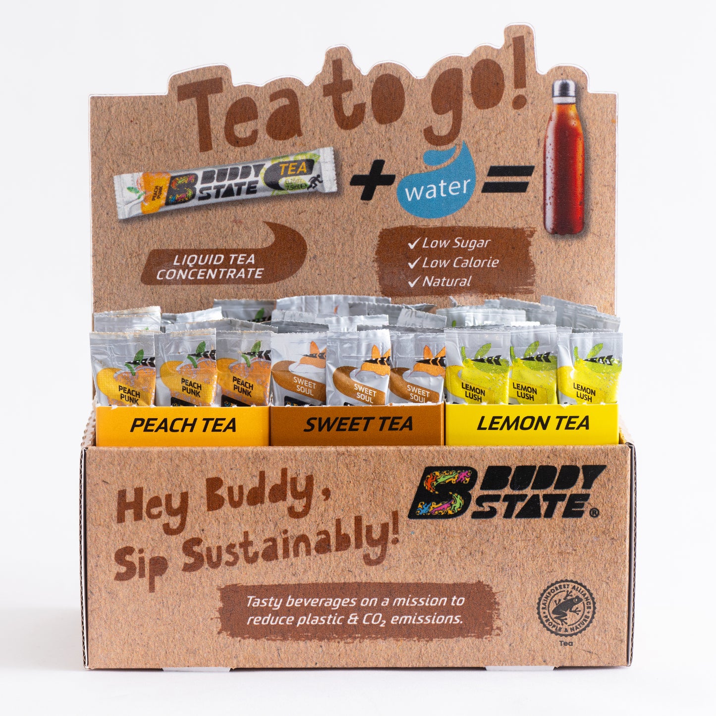 Tea Concentrate Variety Box: 3 Flavors-Lemon Lush, Sweet Soul, Peach Punk (Total 72 Stix)